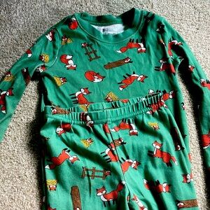 Green fox L.L. Bean pajamas size 6x
